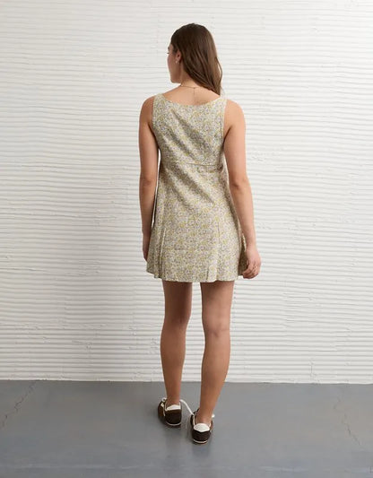AE Babydoll Button-Up Mini Dress