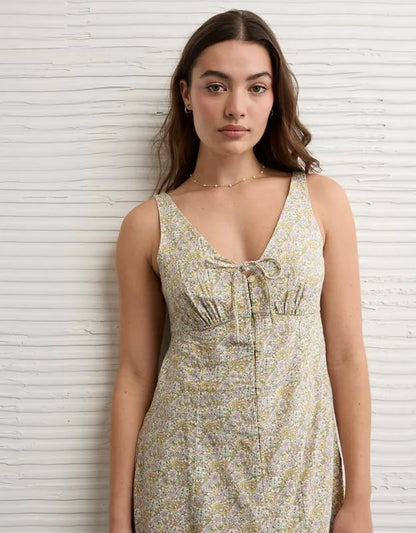 AE Babydoll Button-Up Mini Dress