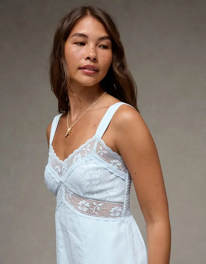 AE V-Neck Lace Mini Dress