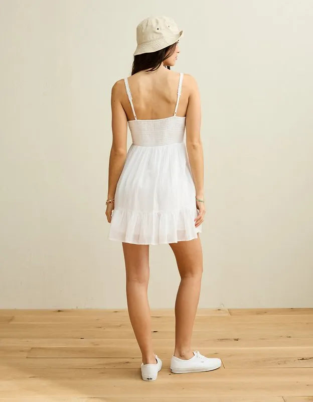 AE V-Neck Babydoll Mini Dress