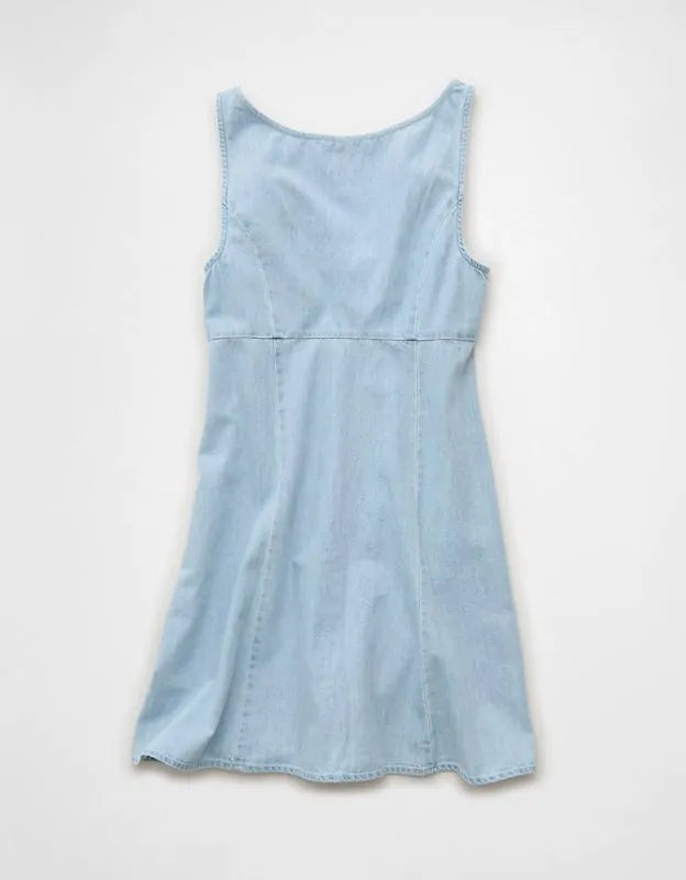 AE Babydoll Button-Up Mini Dress