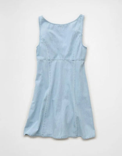 AE Babydoll Button-Up Mini Dress