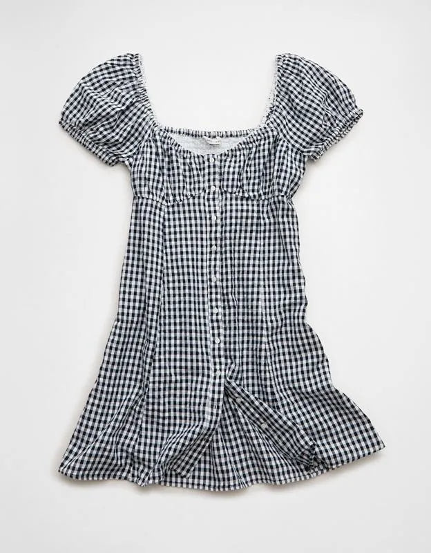 AE Sweetheart Button-Up Mini Dress