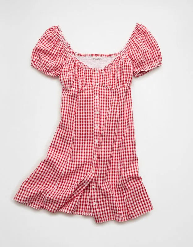 AE Sweetheart Button-Up Mini Dress