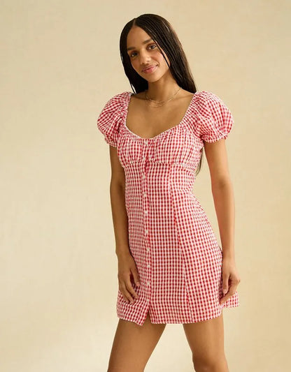 AE Sweetheart Button-Up Mini Dress