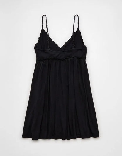 AE Sunchaser Babydoll Crochet Mini Dress