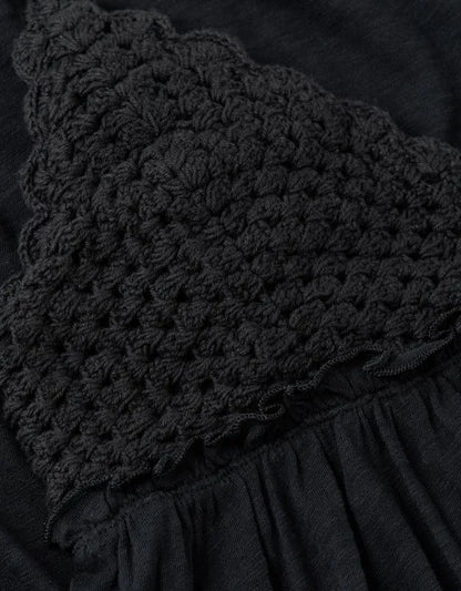 AE Sunchaser Babydoll Crochet Mini Dress