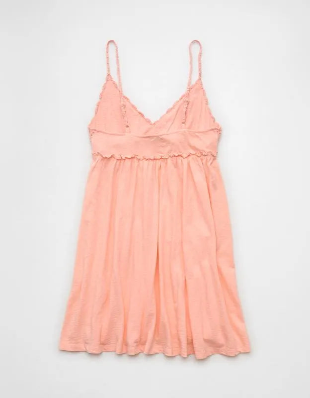 AE Sunchaser Babydoll Crochet Mini Dress
