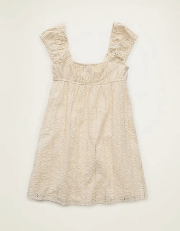 AE Tie-Front Cap-Sleeve Mini Dress