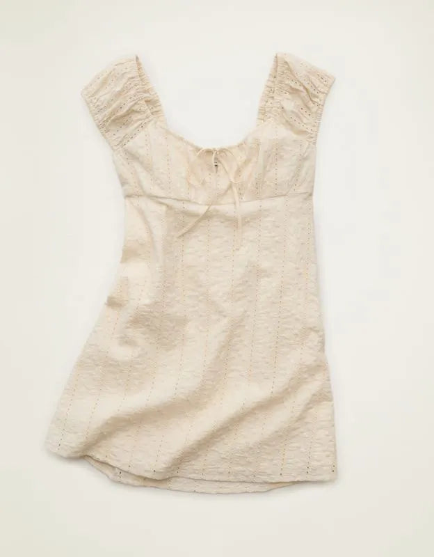 AE Tie-Front Cap-Sleeve Mini Dress