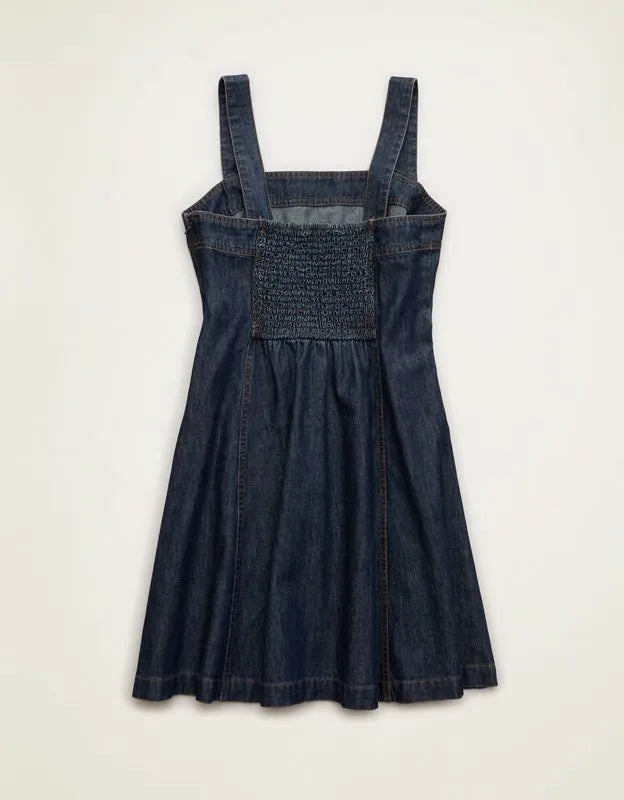 AE Square Neck Denim Mini Dress