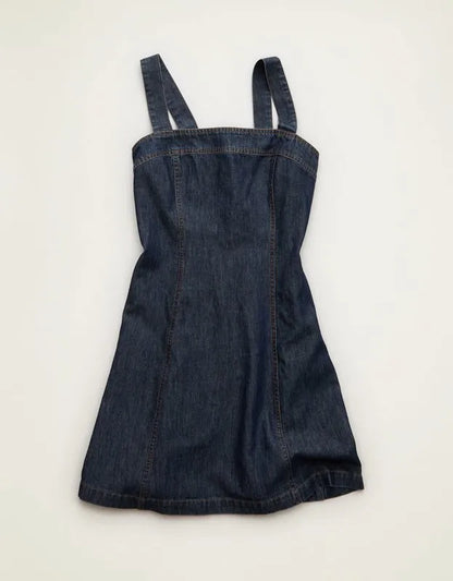 AE Square Neck Denim Mini Dress