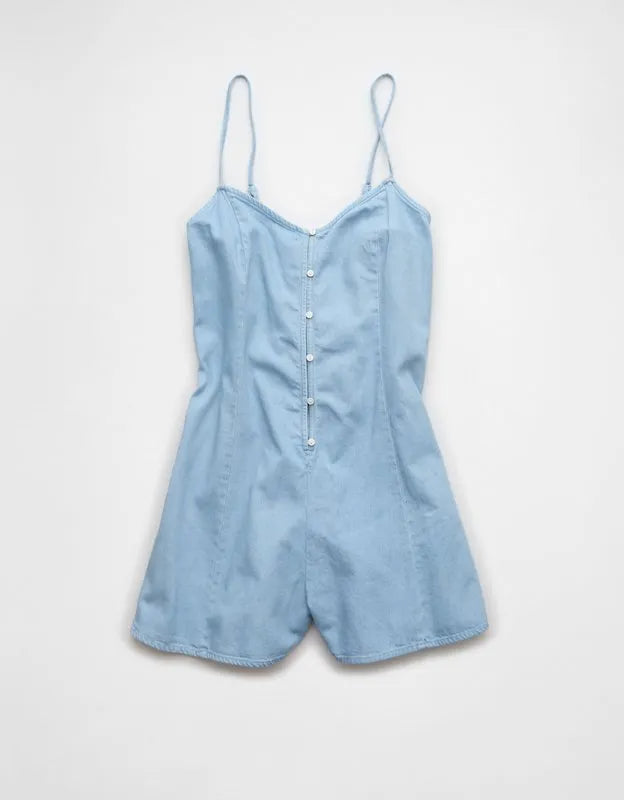 AE Button-Up Flowy Romper
