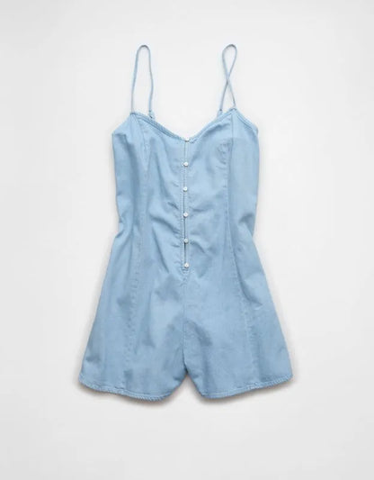 AE Button-Up Flowy Romper