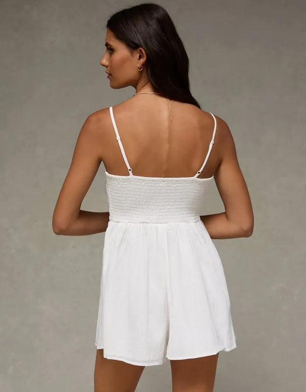 AE Lace Pintuck Romper