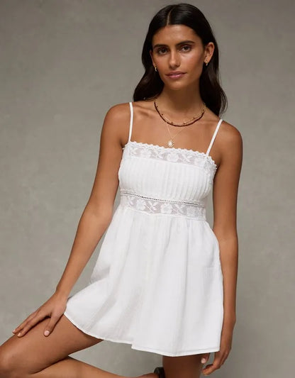 AE Lace Pintuck Romper