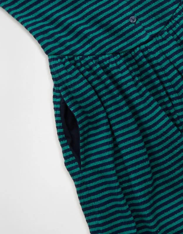 AE Button-Up Textured Knit Romper