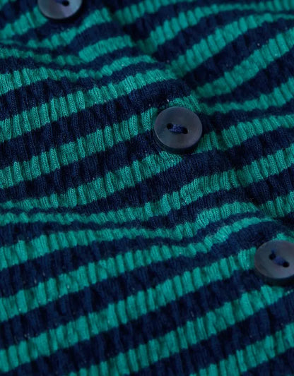 AE Button-Up Textured Knit Romper