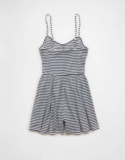 AE Button-Up Textured Knit Romper