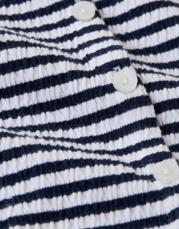 AE Button-Up Textured Knit Romper