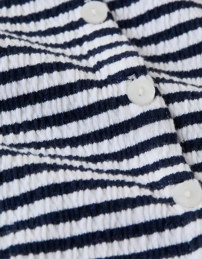 AE Button-Up Textured Knit Romper