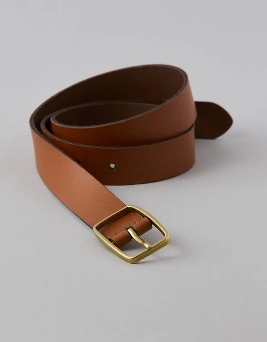AE Rectangle Buckle Leather Belt