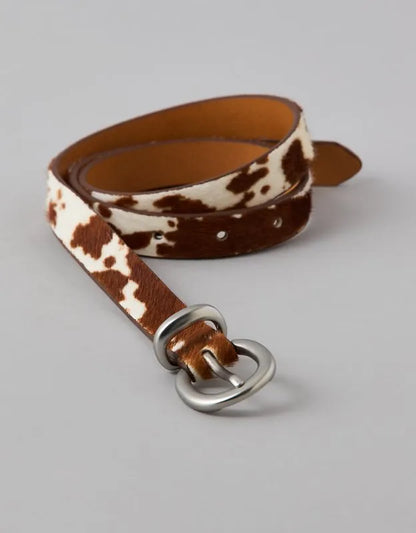 AE Cow Print Western Belt
