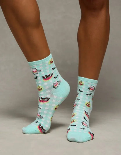 AE Graphic Cropped Crew Socks