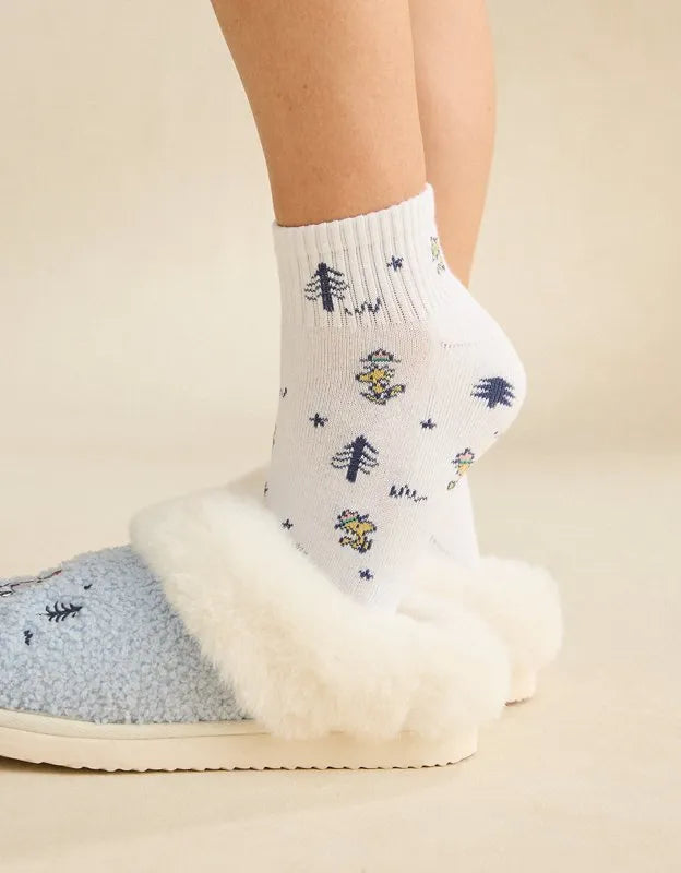AE Snoopy Graphic Shortie Crew Socks 2-Pack