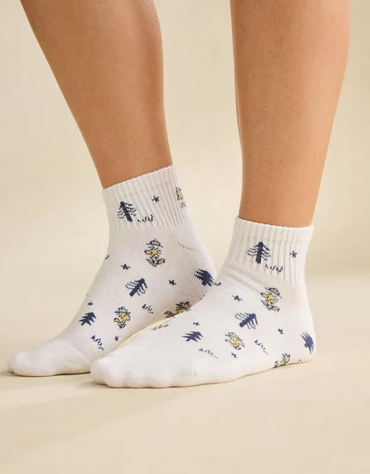 AE Snoopy Graphic Shortie Crew Socks 2-Pack