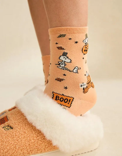 AE Snoopy Cropped Crew Socks