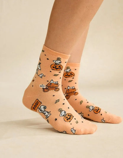 AE Snoopy Cropped Crew Socks