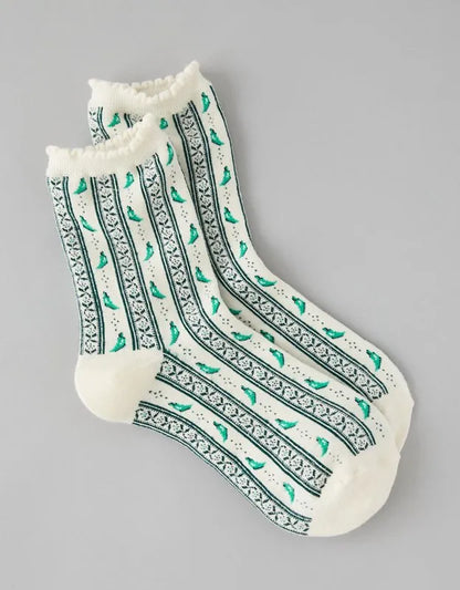 AE Graphic Cropped Crew Socks