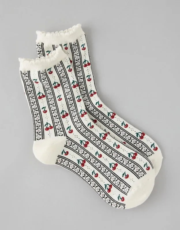 AE Graphic Cropped Crew Socks