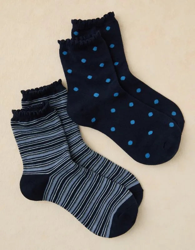 AE Graphic Cropped Crew Socks 2-Pack