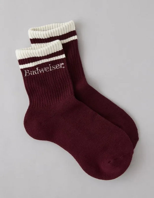 AE Budweiser Cropped Crew Socks