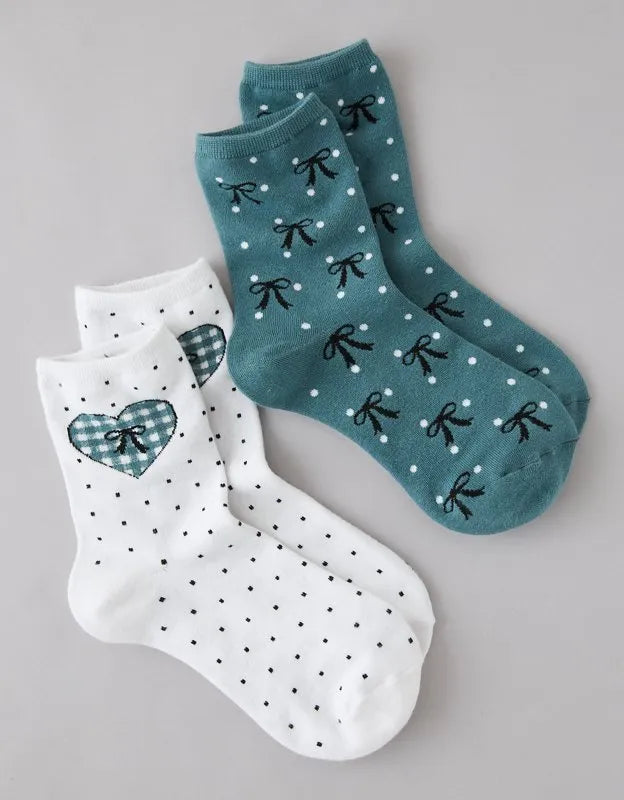 AE Graphic Cropped Crew Socks 2-Pack