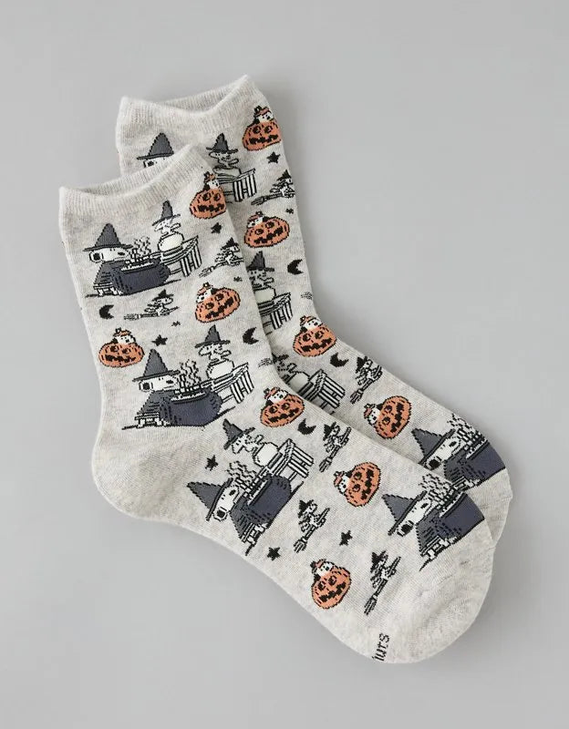 AE Snoopy Cropped Crew Socks