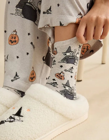 AE Snoopy Cropped Crew Socks