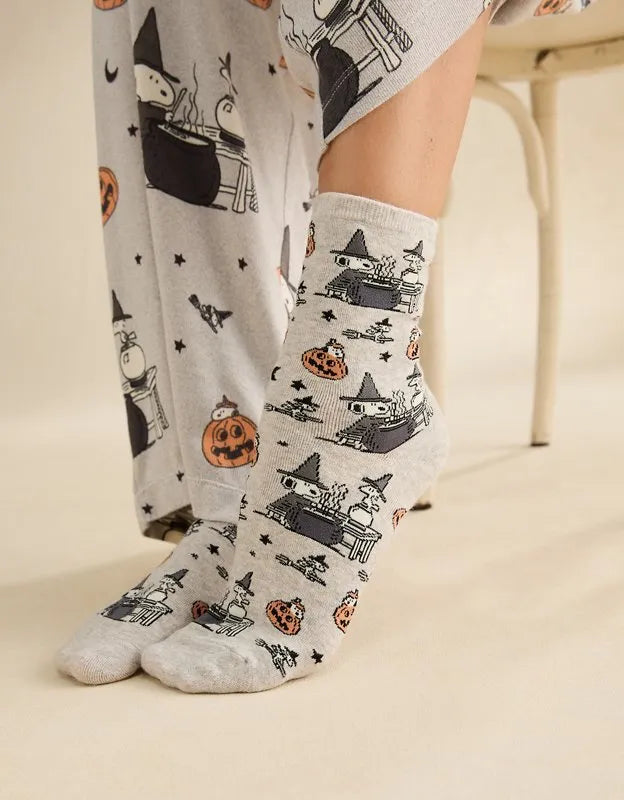 AE Snoopy Cropped Crew Socks