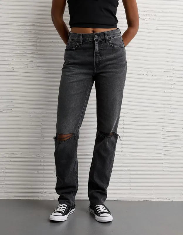 AE Super High-Waisted Straight Jean