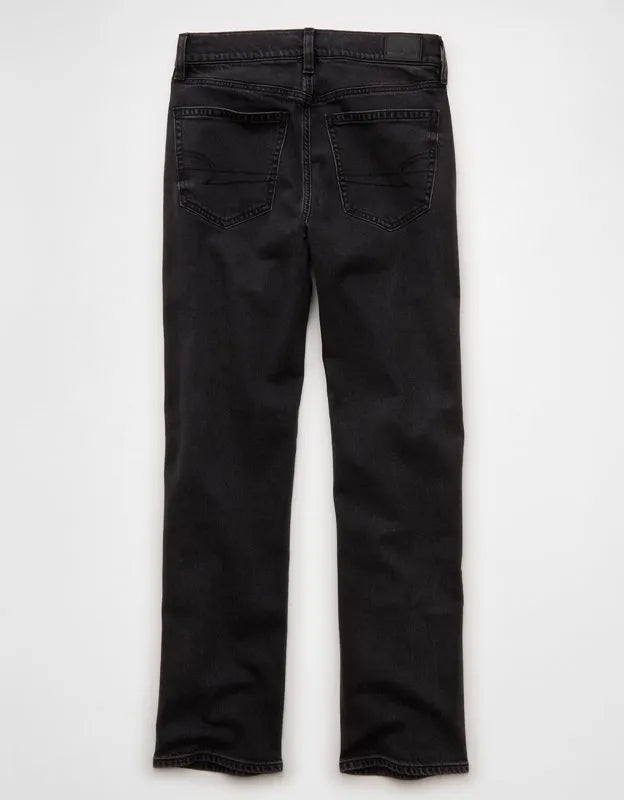 AE Stretch Super High-Waisted Embellished Straight Jean