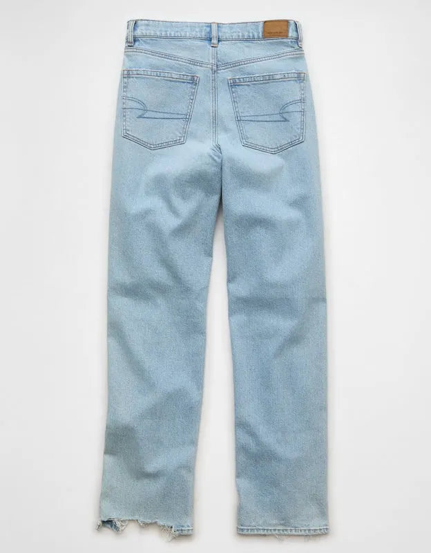 AE Strigid Ripped Super High-Waisted Baggy Straight Jean