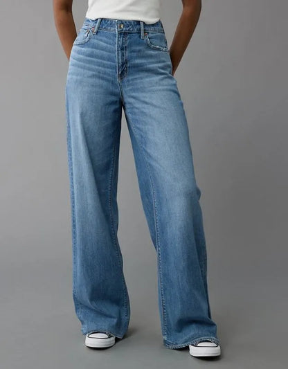 AE Super High-Waisted Baggy Wide-Leg Jean
