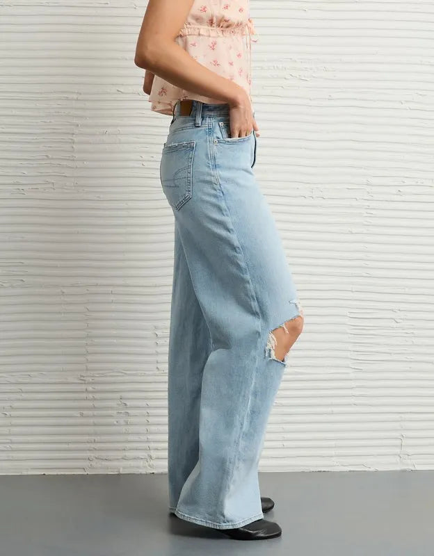AE Dreamy Drapey Super High-Waisted Baggy Wide-Leg Jean
