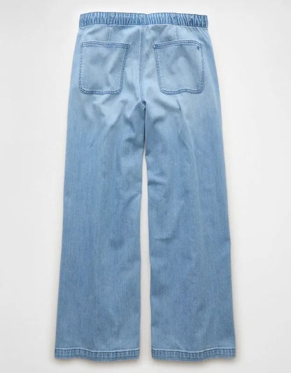 AE Dreamy Drape Low-Rise Ultra Wide-Leg Pull-On Jean