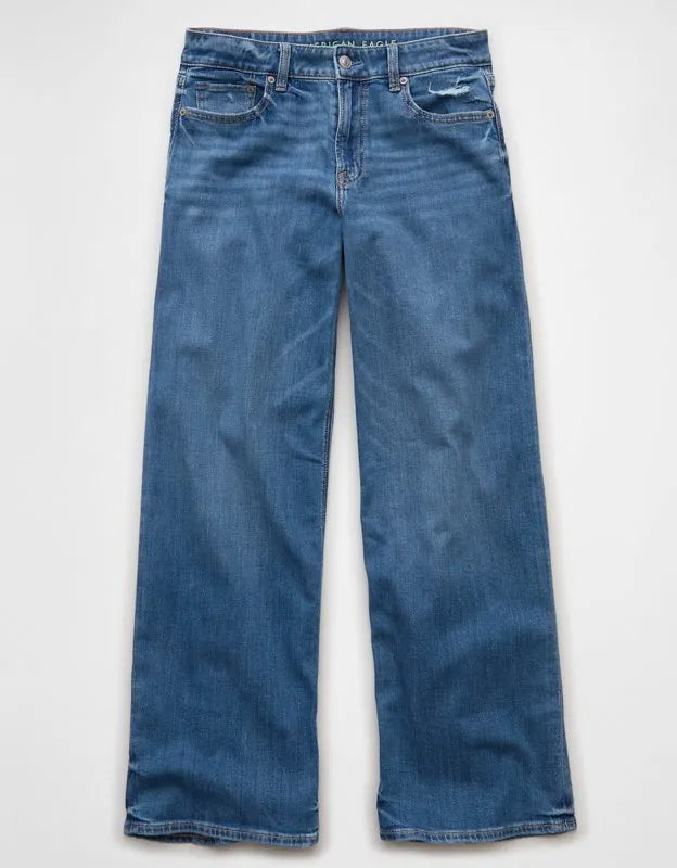 AE Dreamy Drape Stretch Low-Rise Baggy Wide-Leg Jean
