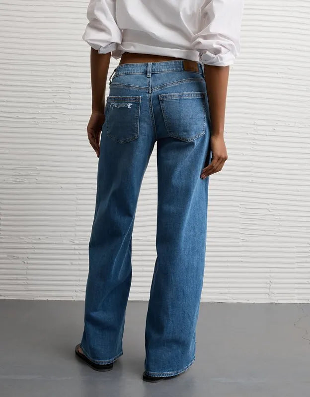 AE Dreamy Drape Stretch Low-Rise Baggy Wide-Leg Jean