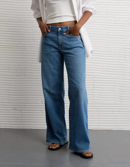AE Dreamy Drape Stretch Low-Rise Baggy Wide-Leg Jean