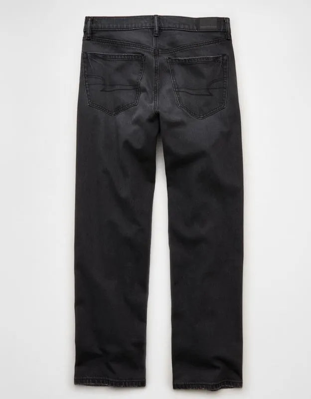 AE Embellished Stretch Low-Rise Baggy Straight Jean